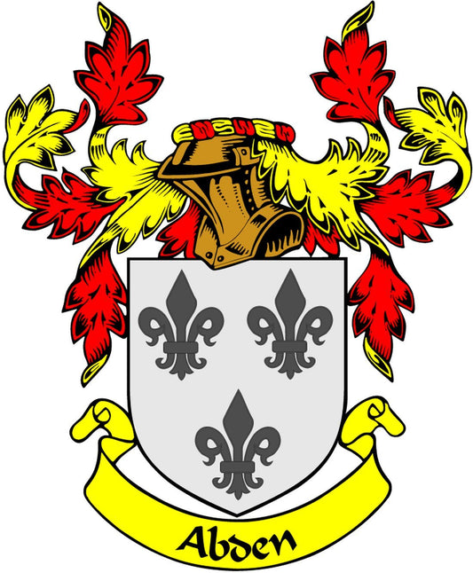 Abden Family Crest 3" Coat of Arms Fridge Round Magnet