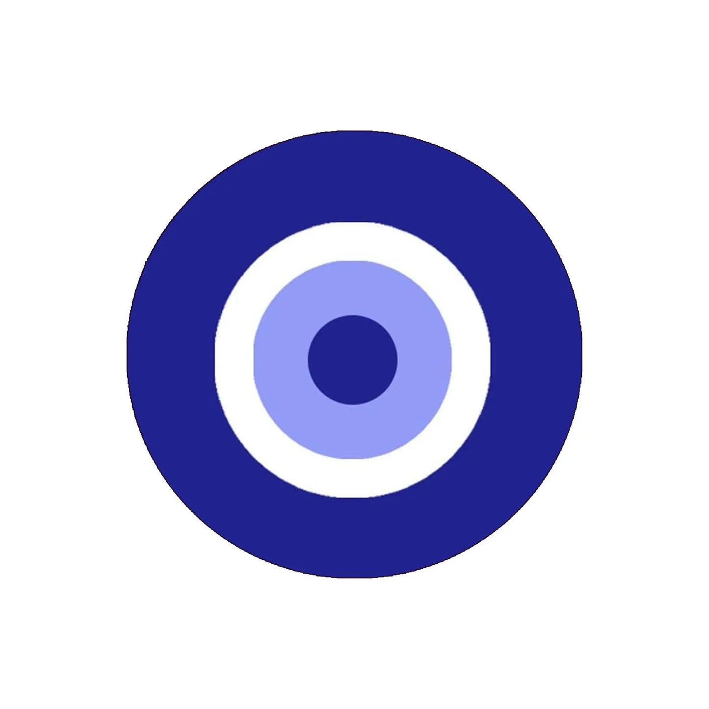 Evil eye talisman keychain charm with blue circular eye design