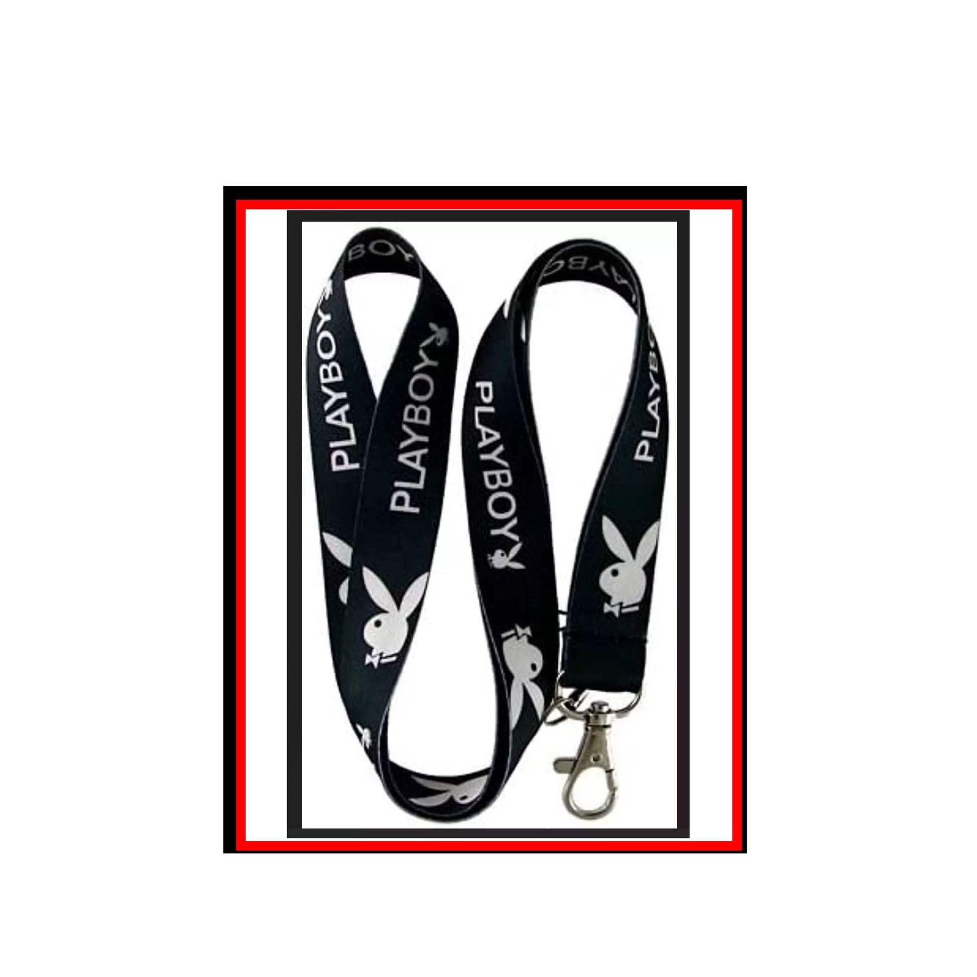Play Bunny Black & White Lanyard Beautiful Themed Lanyard Hook & Phone String Boy Default Title
