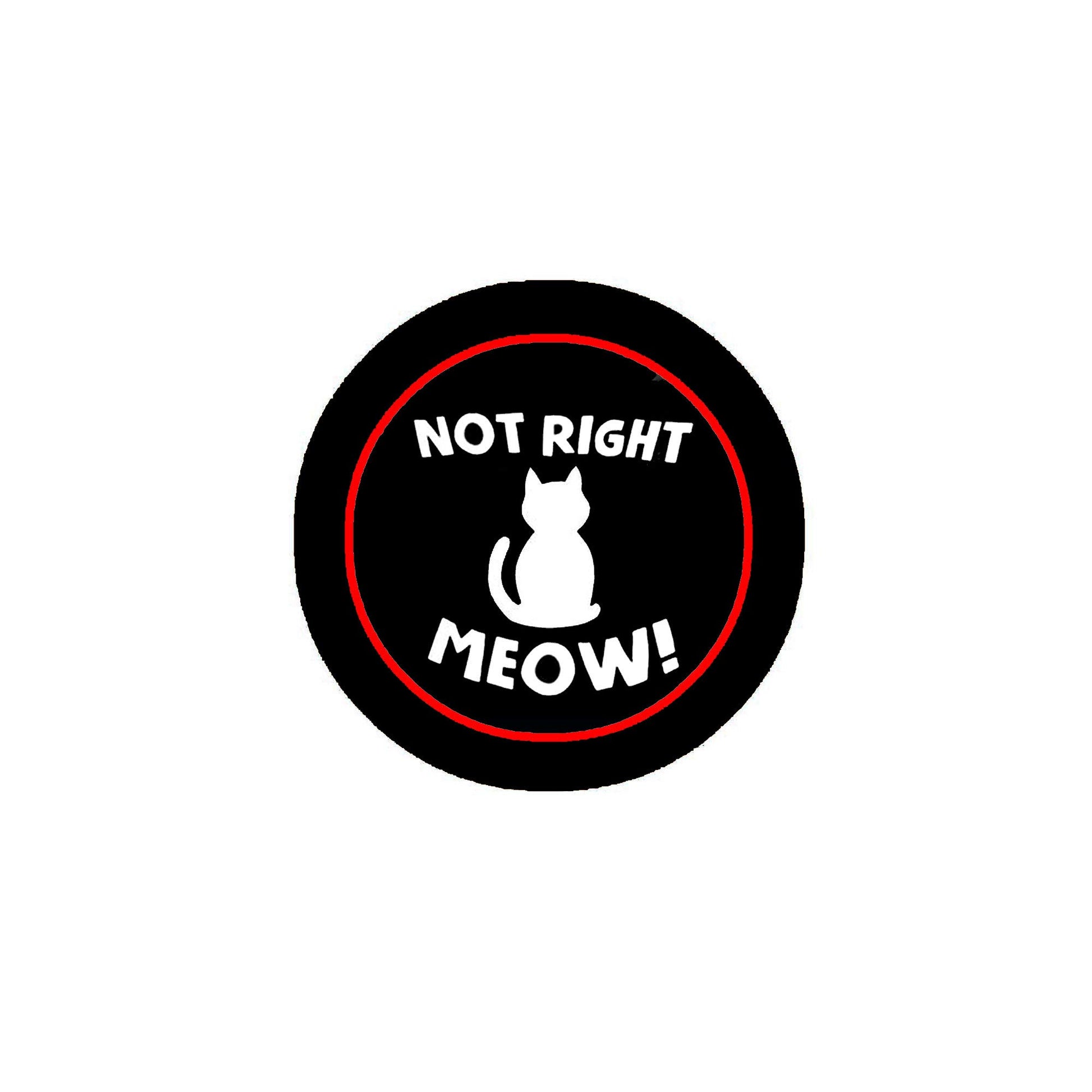 Not Right Meow Music Cat Lounging Purr Animal Style 2.25-inch Pinback Default Title