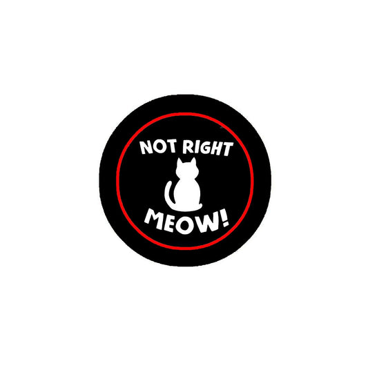 Not Right Meow Music Cat Lounging Purr Animal Style 2.25-inch Pinback Default Title