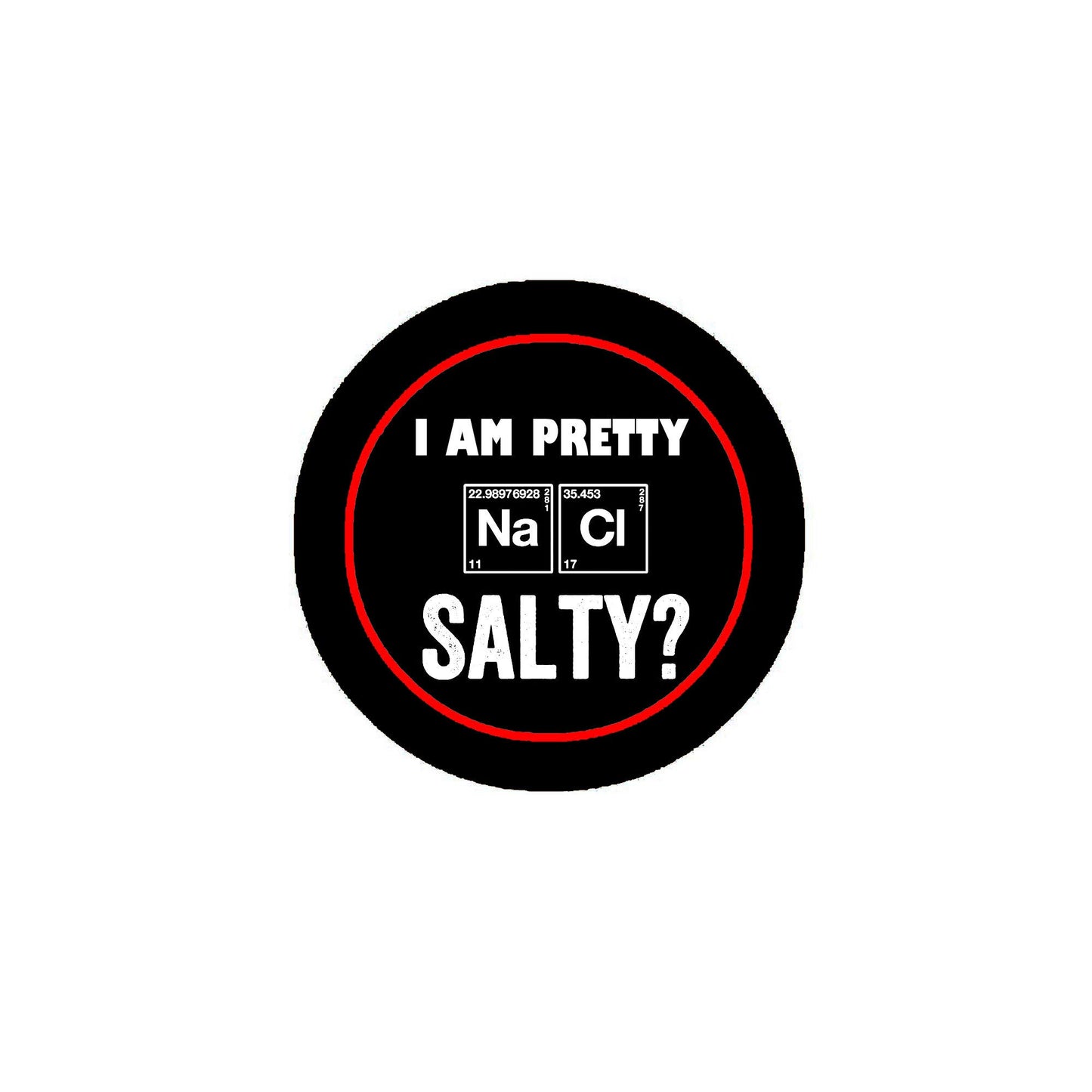 I'm Pretty Salty! Pirates Jolly Roger Flag Joke Style 2.25-inch Pinback Default Title