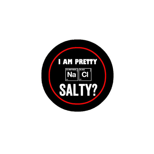 I'm Pretty Salty! Pirates Jolly Roger Flag Joke Style 2.25-inch Pinback Default Title