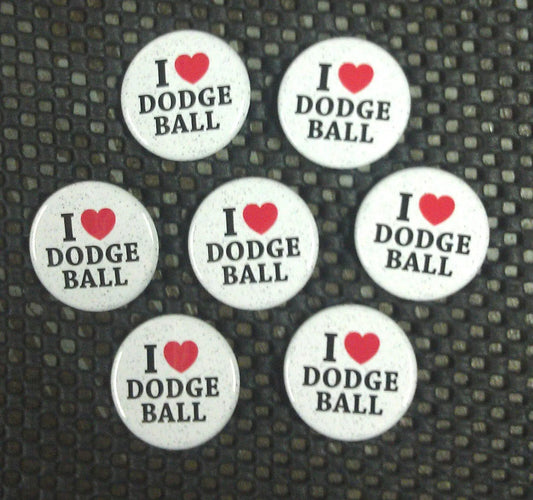 Button Pins 12 Dodgeball Pins Small Trade Badges 1 1 4 PINBACK Dodge Ball Pin Badges Default Title
