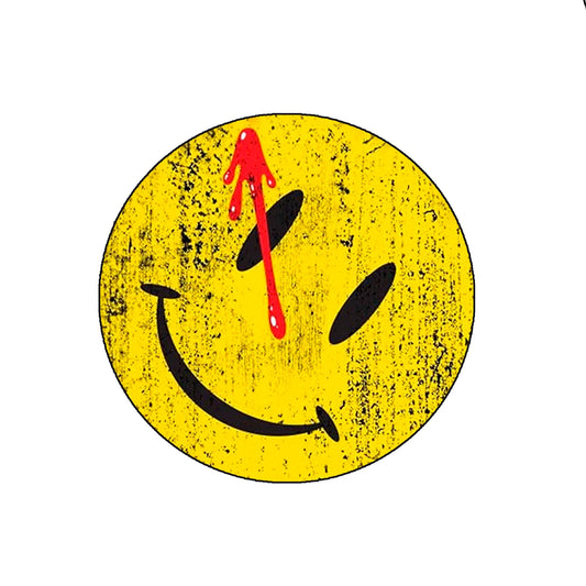 Emoji Watchmen Smiley Face Badge Pinback Button Pin Pinback Brooch for Jackets, Backpacks 2.25" Bloody Thin