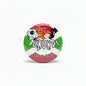 Circular Burundi soccer pinback button with “BURUNDI” and “Qatar 2022” text