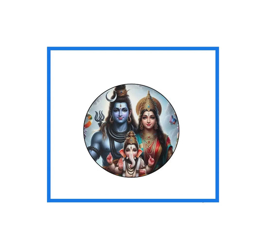 Shiva Uma Ganesh Hindu Trance Pin Badge Button Pinback Made From Thailand Default Title