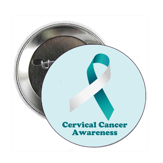 2.25" Cervical Cancer Awareness Pinback Button Pin Pinback Brooch for Jackets, Backpacks, Hats