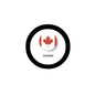 Canada flag keychain bottle opener with maple leaf emblem and "CANADA" text