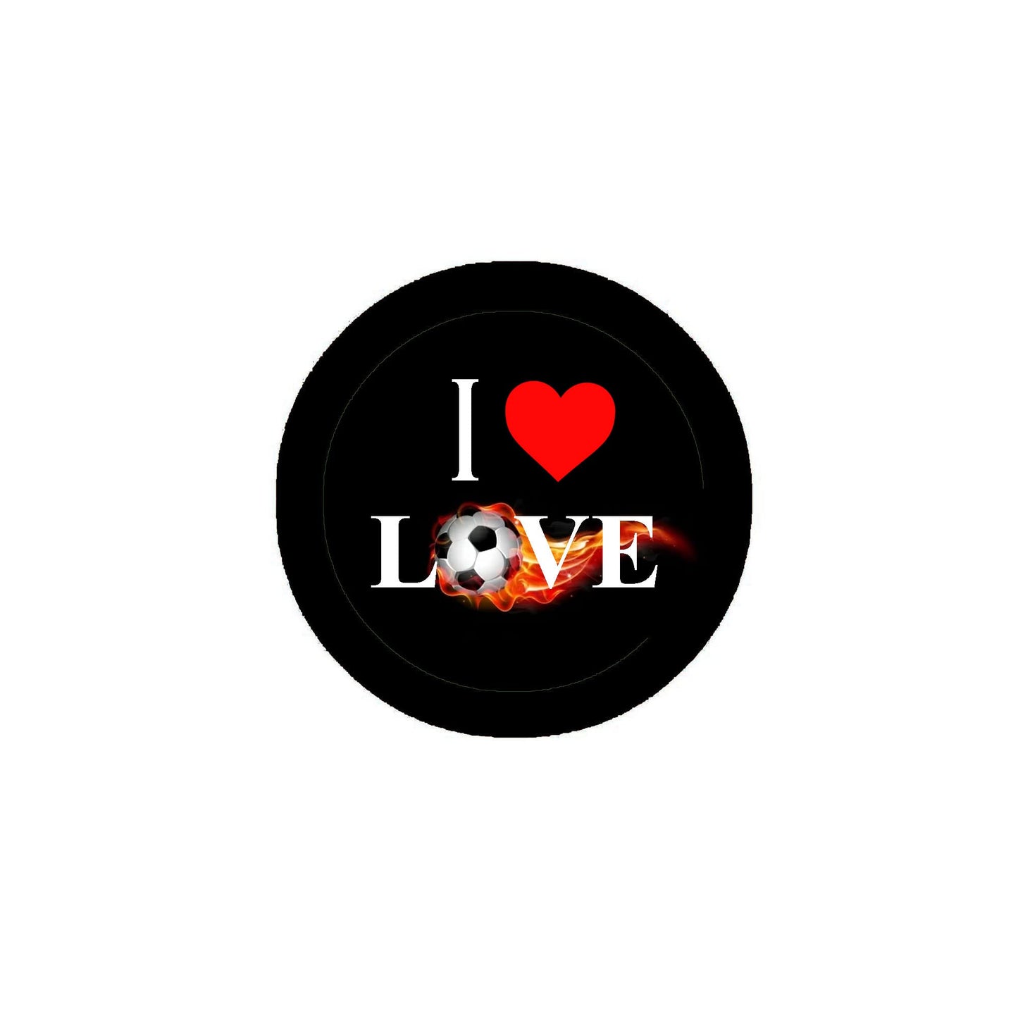I Love Soccer 2.25-inch Pinback for Jackets, Backpack Default Title