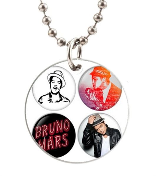 Allenarts Bruno Mars Pinback Customized Round Dog Tag Pet Tags Dogtag (One Side) Necklace Charm Unique Gift