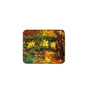 Rectangular mouse pad with rounded corners, colorful landscape painting design