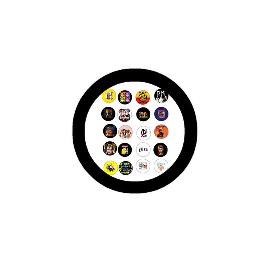1980s Rock n Roll Singers Different Set Bands Styles 20 Pcs Pinback 1.25" for Jackets, Backpacks, etc.