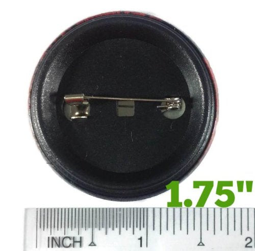 Chic Chinese Love Red Letter Pin Badge Button 1.75 Inches