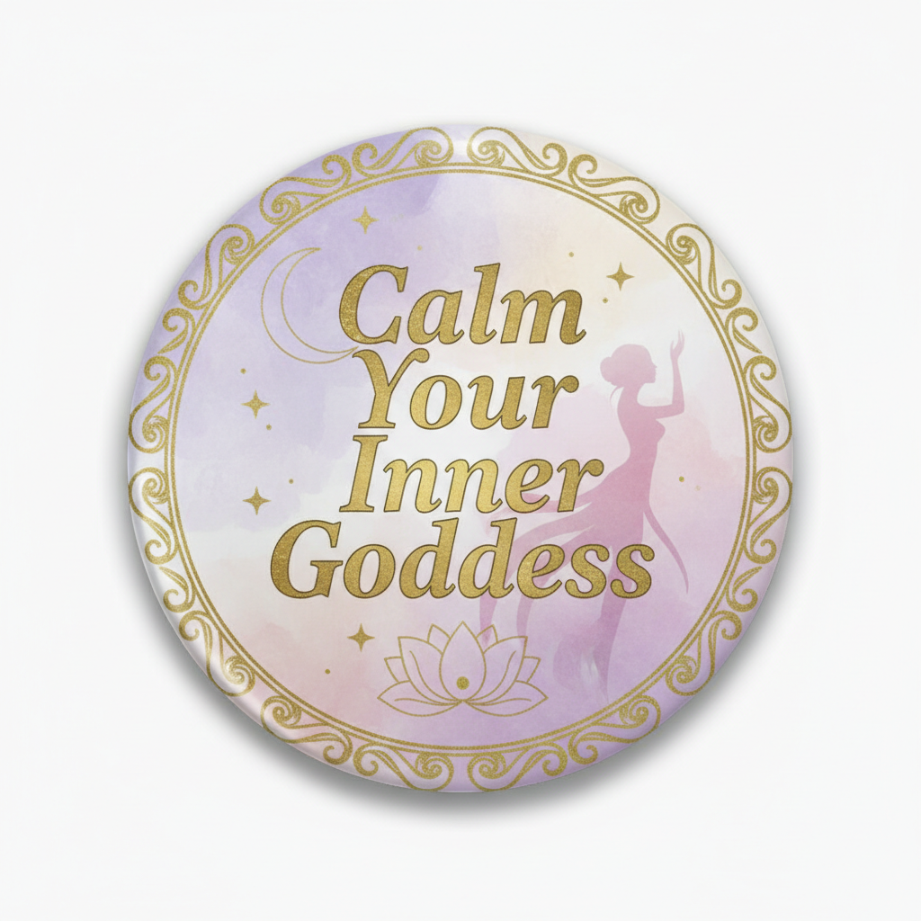Calm your inner goddess Pinback 2.25-inch