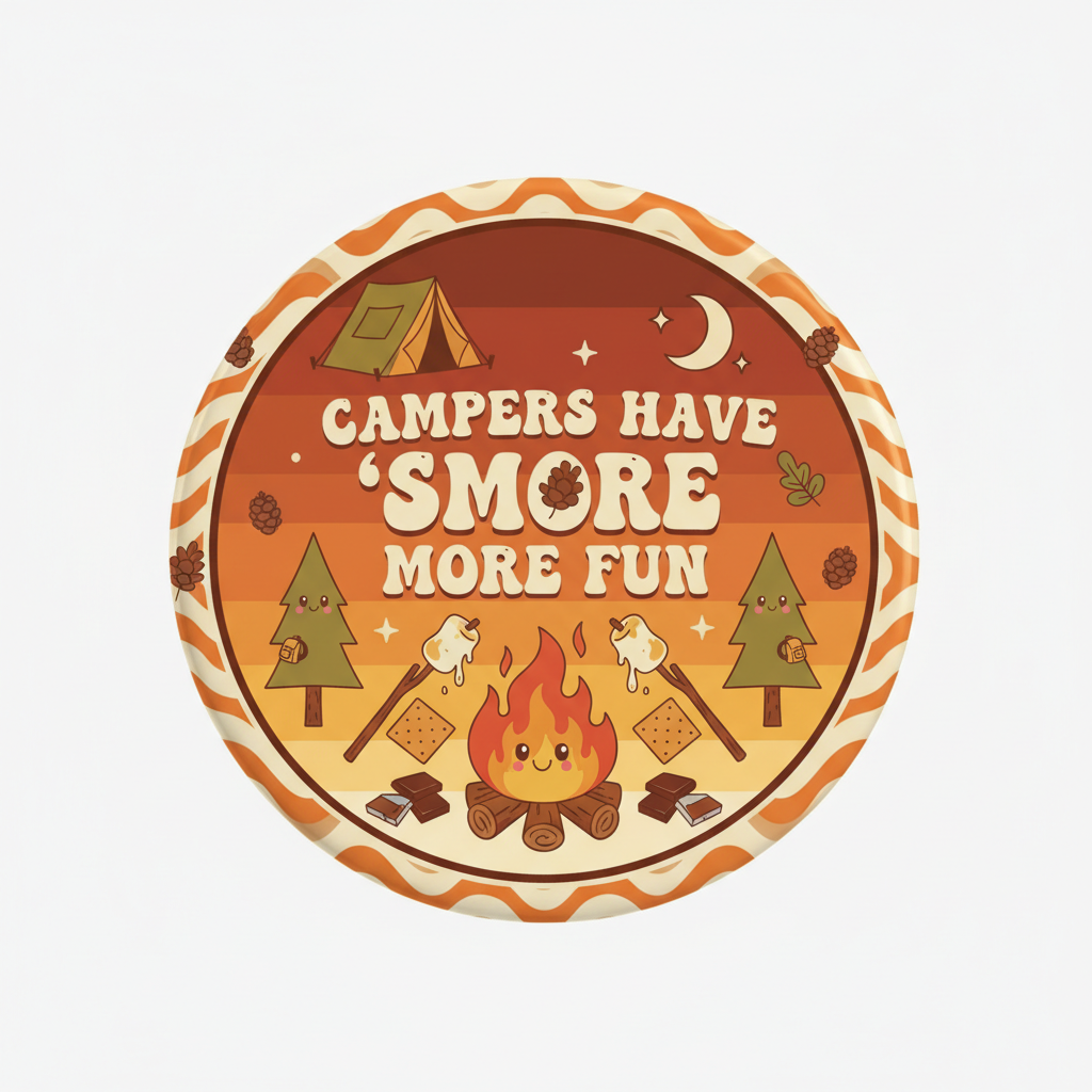 Campers Have 'Smore More FUN Pinback 2.25-inch