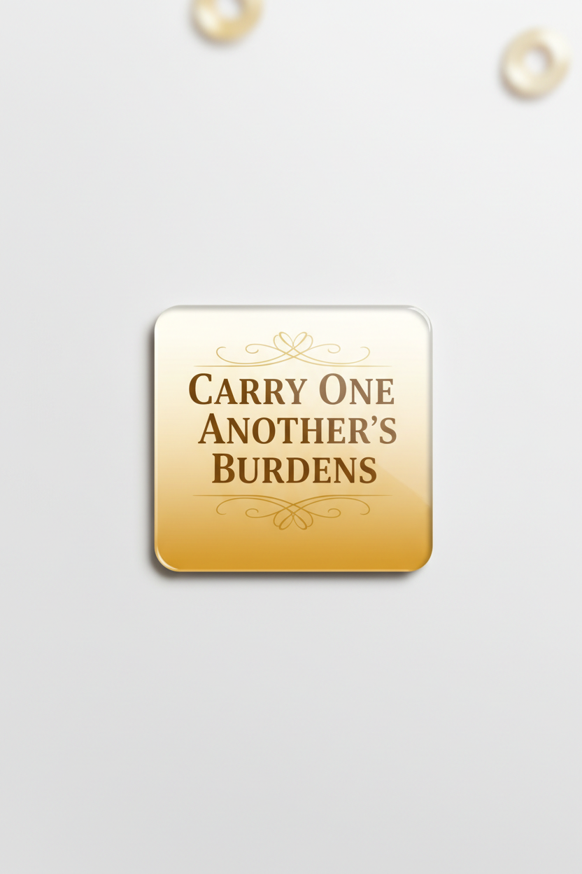 Carry one another’s burdens Acrylic Fridge Magnetic 3-inch x 4-inch