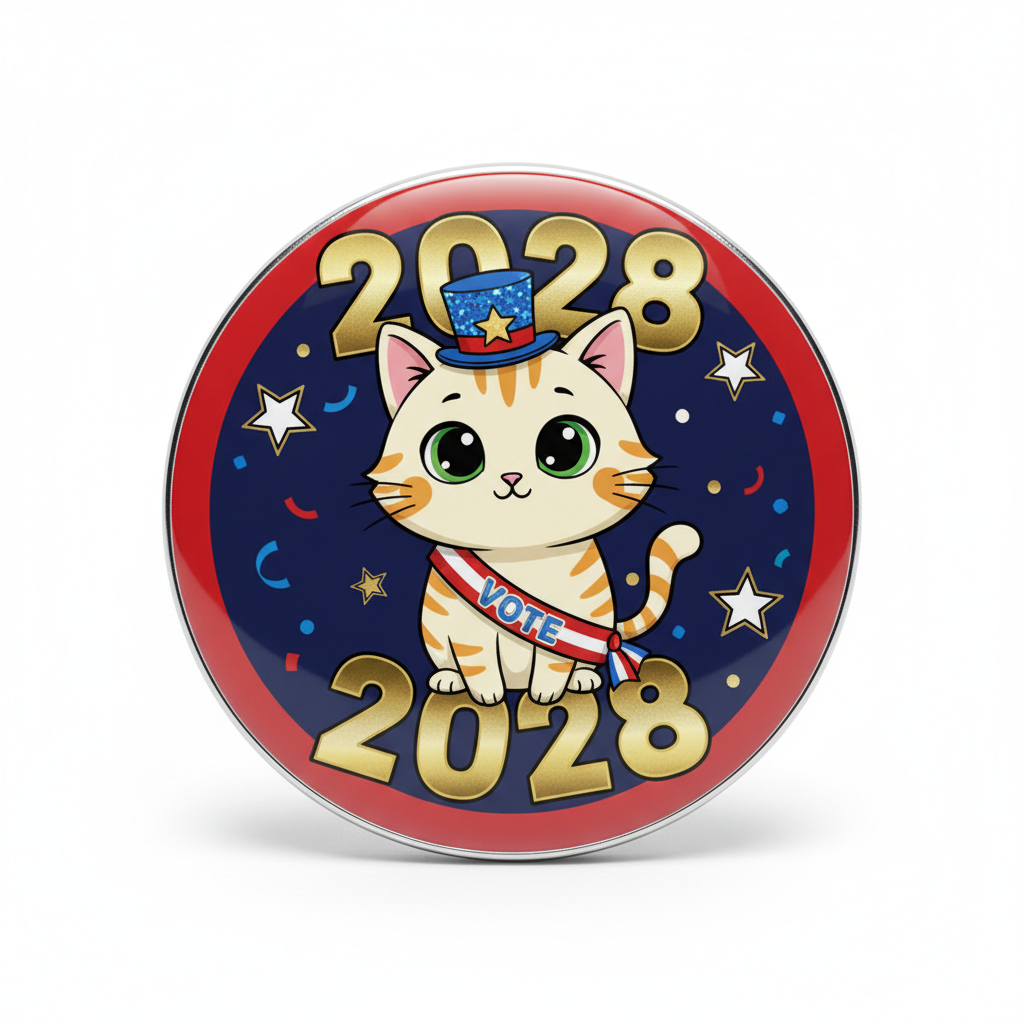 Cat 2028 Campaign Pinback 2.25-inch