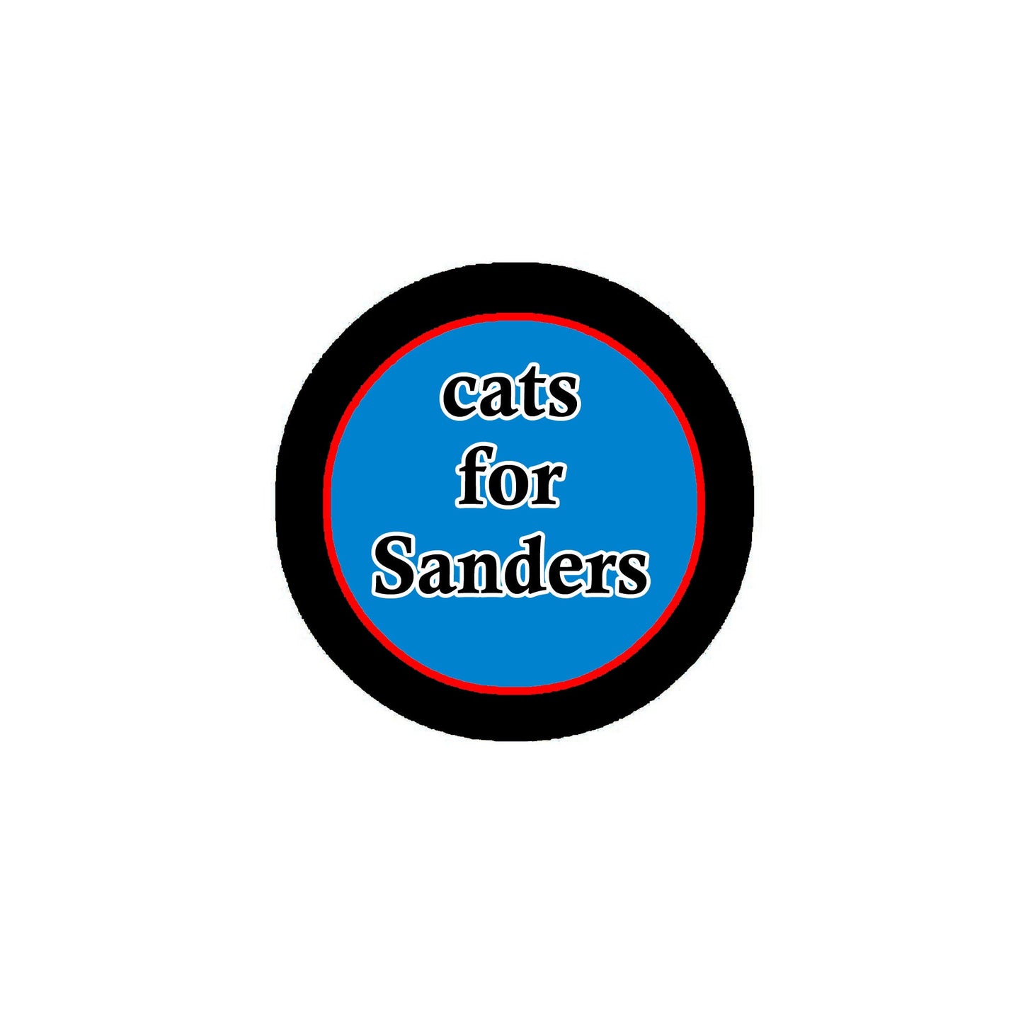 Pinback de 2,25 pouces de style chats pour Sanders