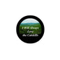 2.25-inch pinback button with black rim, landscape and text "I Will Always Love the Catskills"