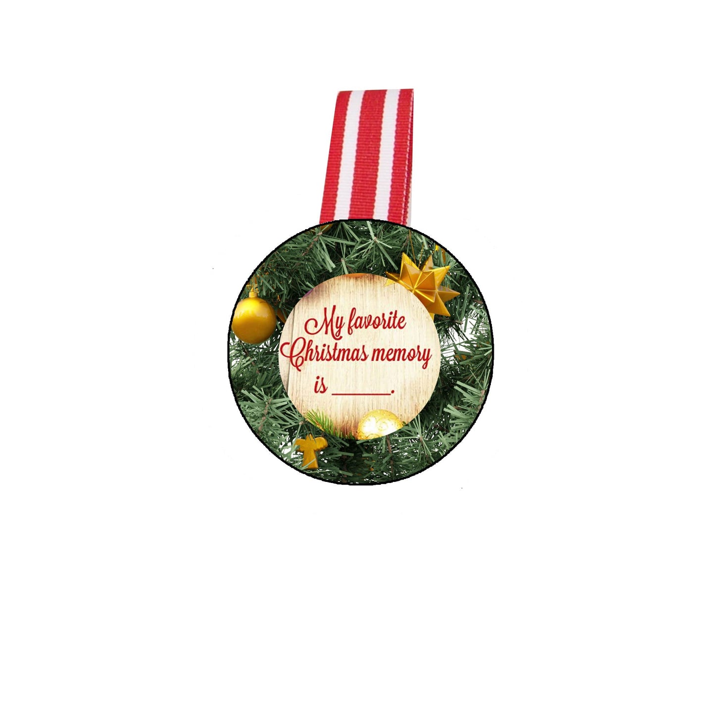 1 Pc. Personalized Christmas Ornament 2 Sides Printing (email us Your Picture) 2021 Holidays ~ 2.25"