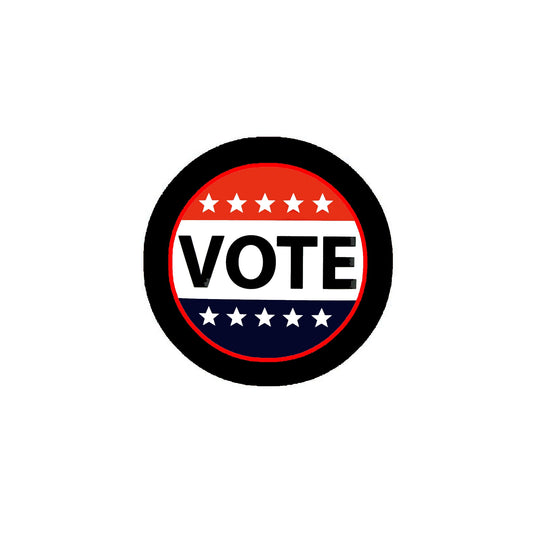 10 Pcs VOTE 1.25" for Jackets, Backpacks, etc. Badge Pinback 1.25" for Jackets, Backpacks, etc. black red