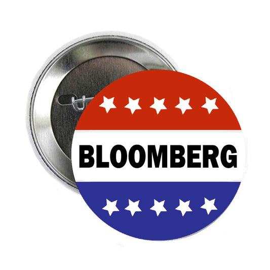 Bloomberg Stars & Stripes Voting Style 2.25" Pinback for Jackets, Backpacks, etc.