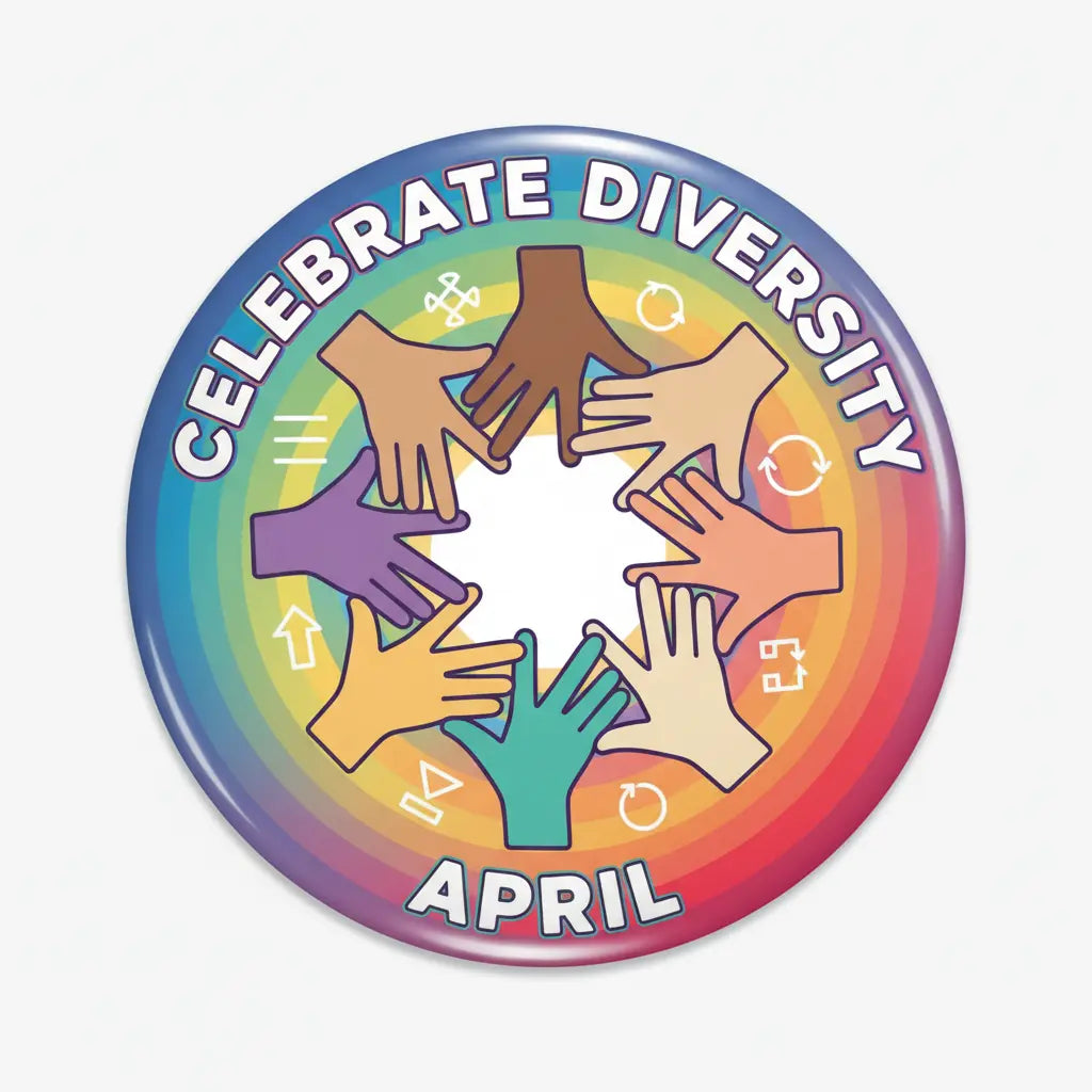 Diversity Month (April) Pinback 2.25-inch