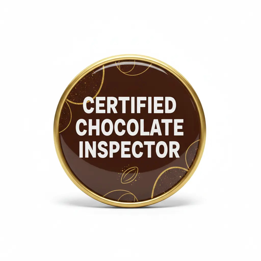 Certified Chocolate Inspector Pinback 2.25-inch