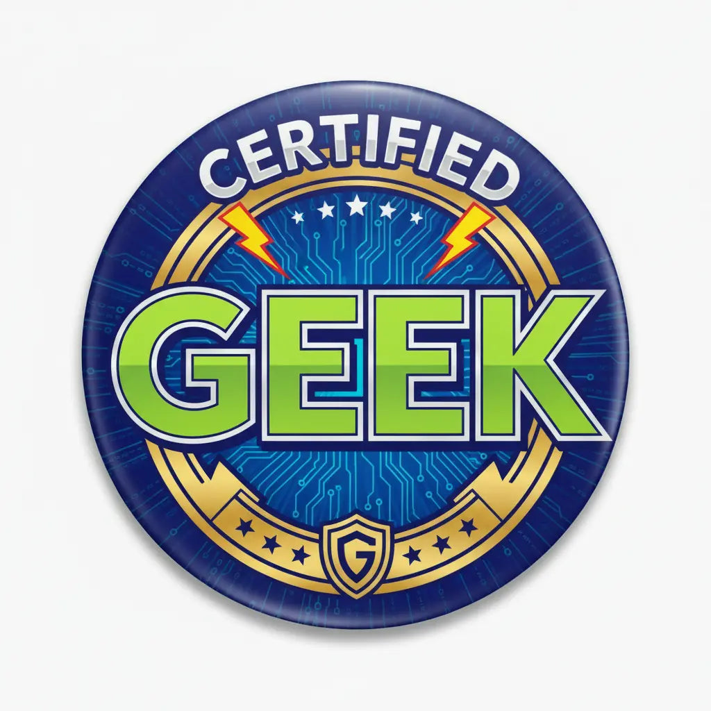 Certified GEEK Button Pinback 2.25-inch