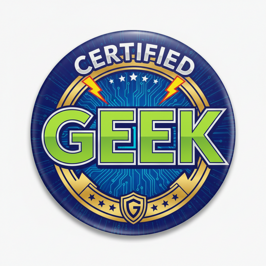 Certified GEEK Button Pinback 2.25-inch