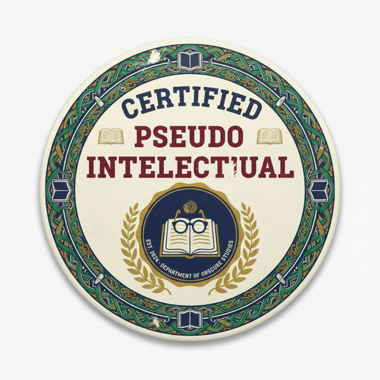Certified Pseudo Intellectual Pinback 2.25-inch V2