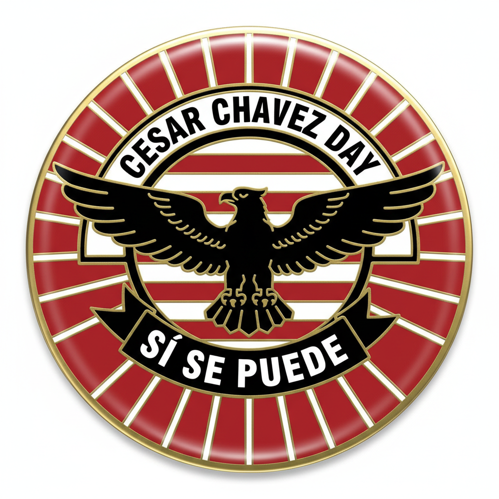 Cesar Chavez Day Pinback 2.25-inch