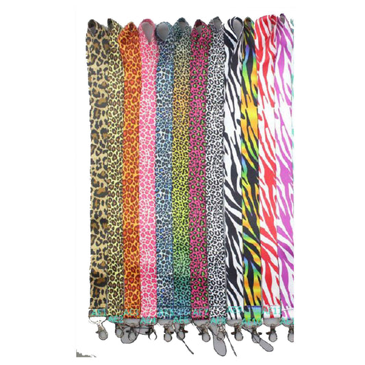 2 Pcs Set Animal Printing Assorted Styles Colors Lanyards Keychain Holders
