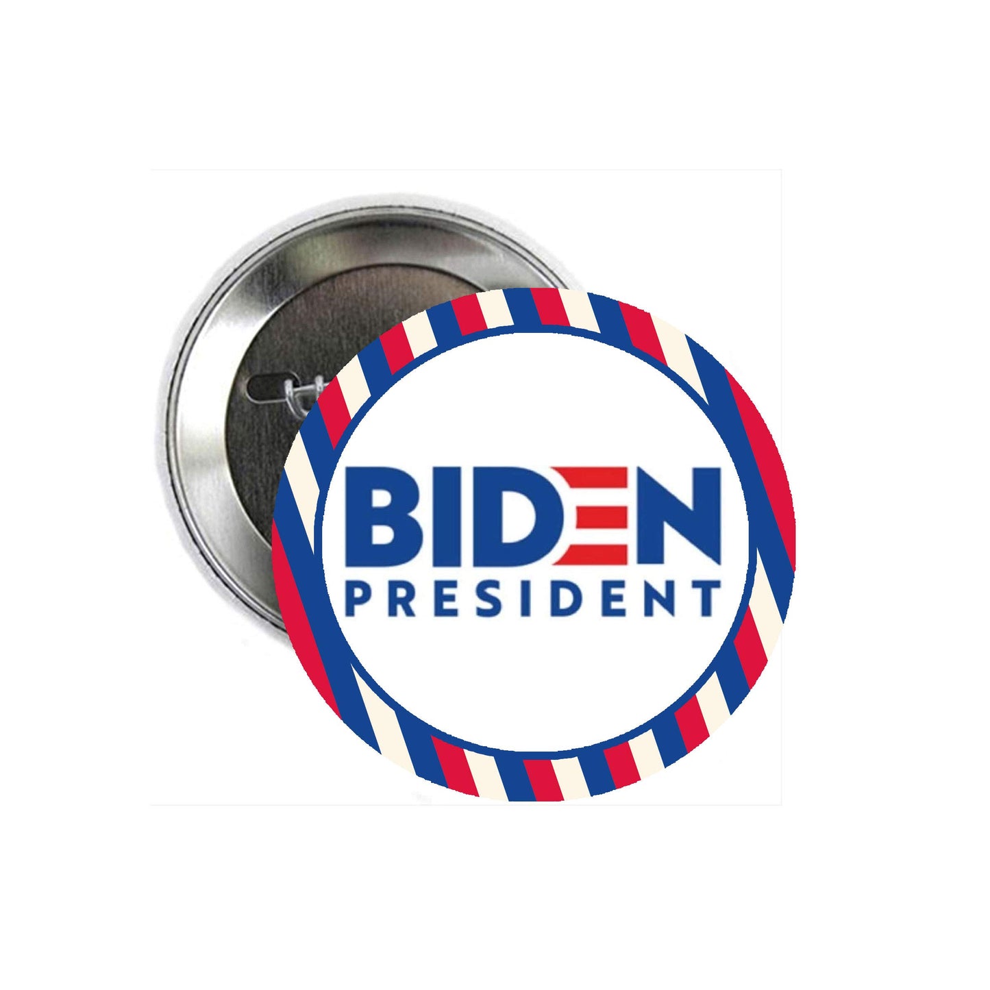 BIDEN President 1.25" Pinback for Jackets, Backpacks, etc. Political Stripes ~ 10 Pcs