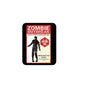 Zombie outbreak poster with red title, quarantine text, biohazard icon, and silhouette