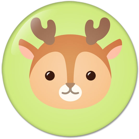 Flat Lovely Animal Avatar Deer : Pinback Buttons 1.25 Inch (32mm) Default Title