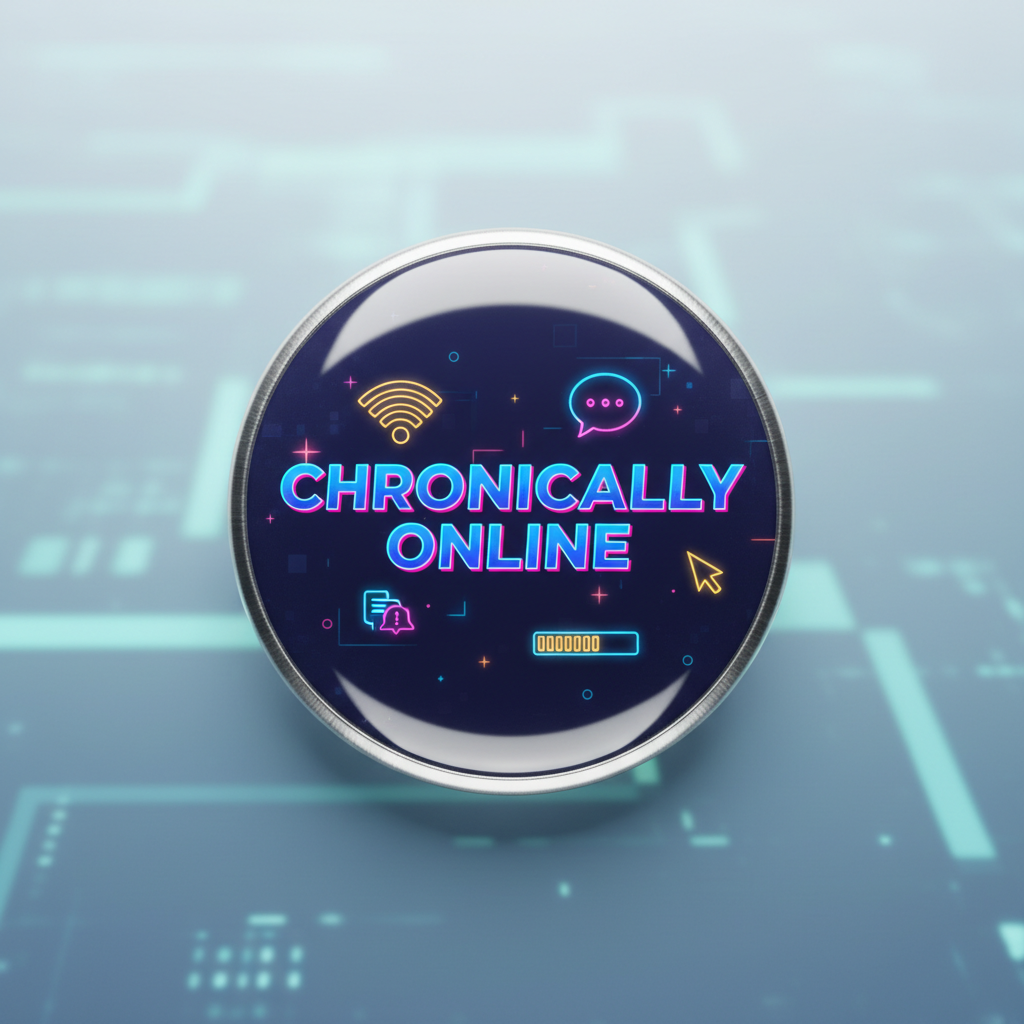 Chronically Online Pinback 2.25-inch