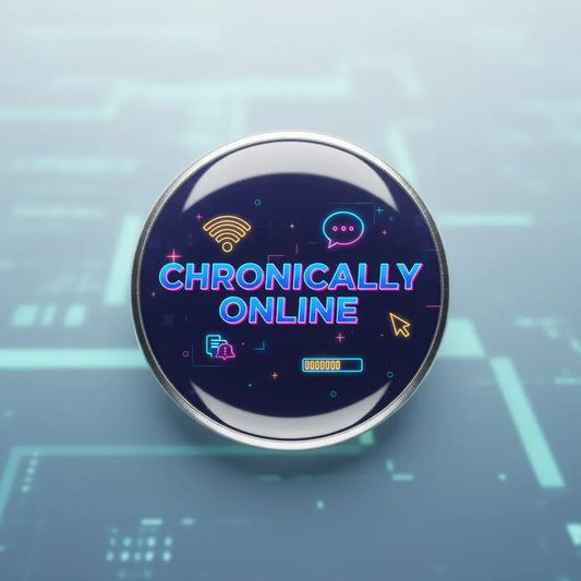 Chronically Online Pinback 2.25-inch