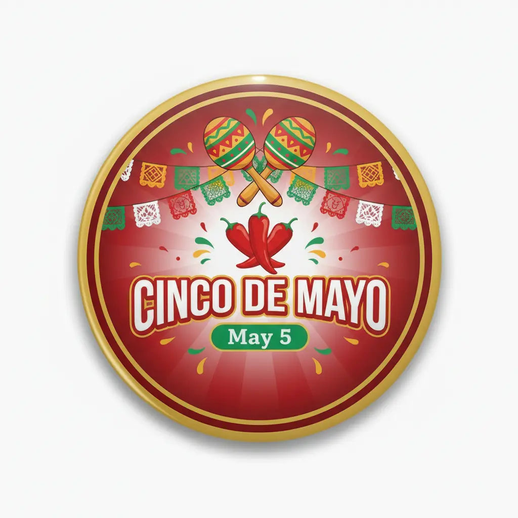 Cinco De Mayo (May 5) Pinback 2.25-inch
