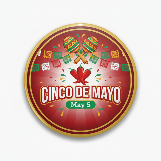Cinco De Mayo (May 5) Pinback 2.25-inch