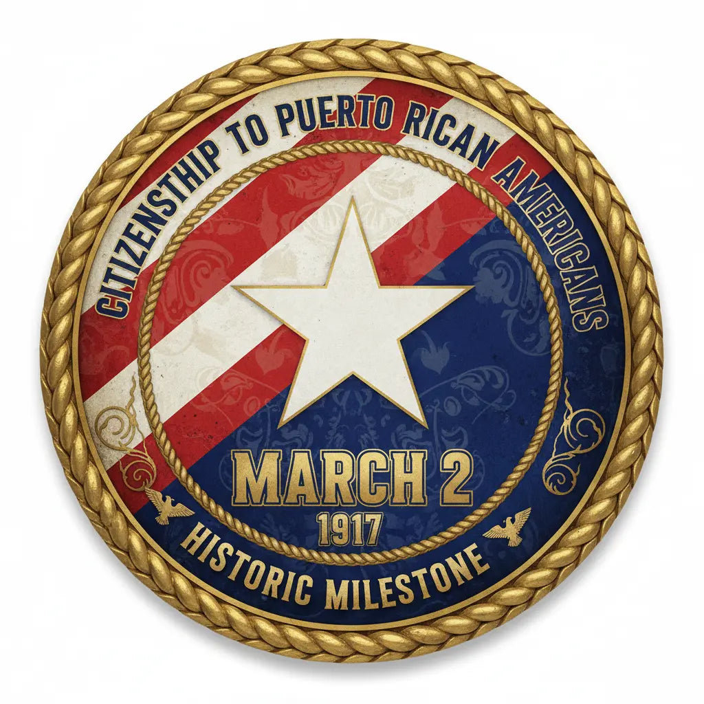 Citizenship to Puerto Rican Americans March 2 Pin Button 2.25-inch - mypinbacks.com
