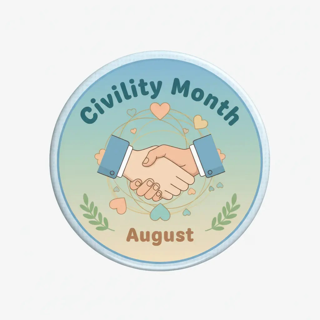 Civility Month (August) Pinback 2.25-inch