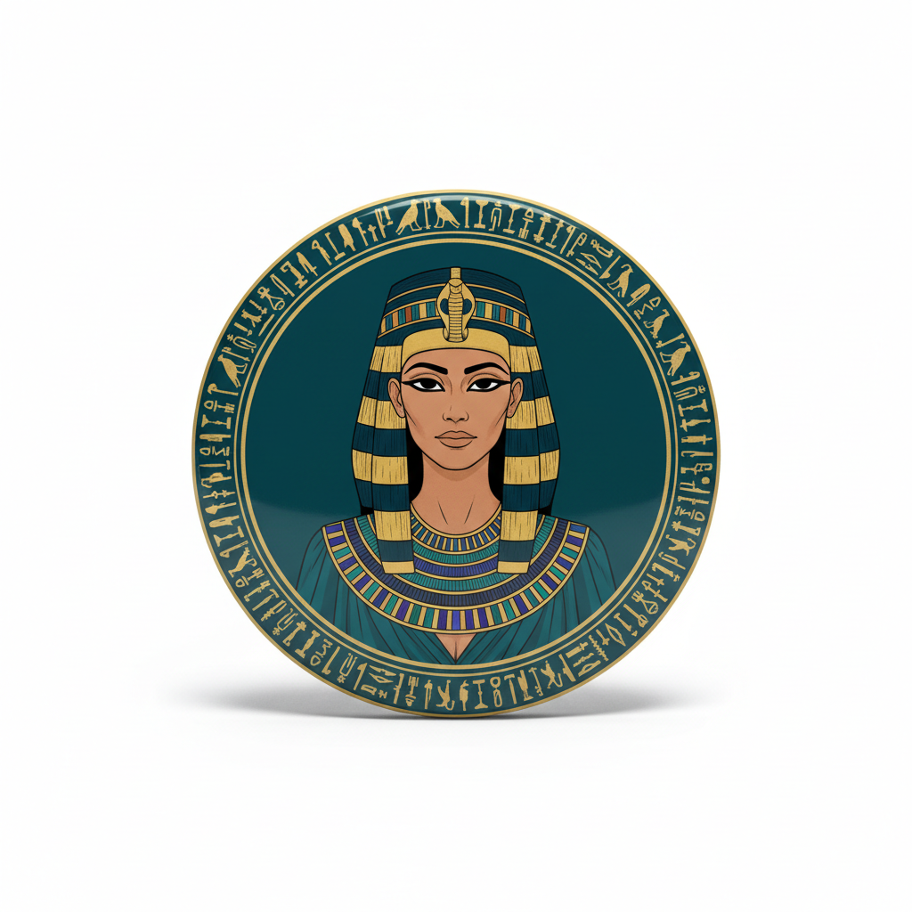 Cleopatra Queen Ptolemaic Egypt Pinback 2.25-inch Mypinbacks.com