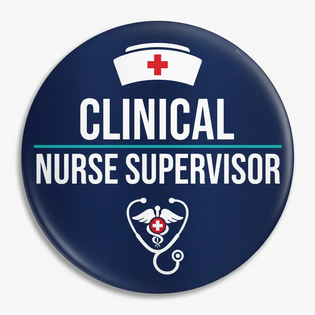 Clinical Nurse Supervisor Pin Button 2.25-inch - mypinbacks.com