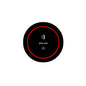 2.25-inch pinback button, black circle with red outline and “you are too close” text
