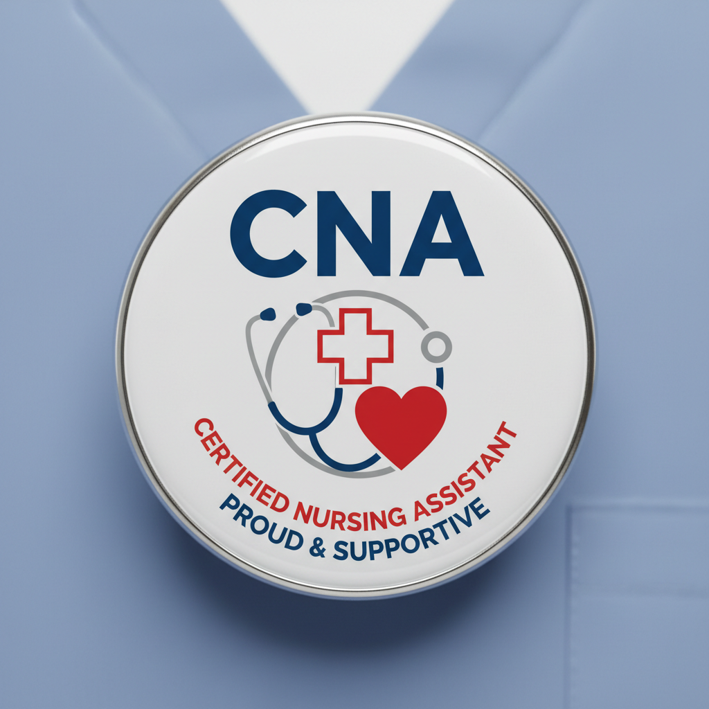 CNA Nursing Nurse Pinback 2.25-inch Brooch