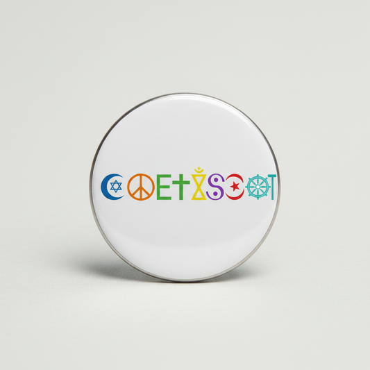 COEXIST White Colorful Pinback 2.25-inch