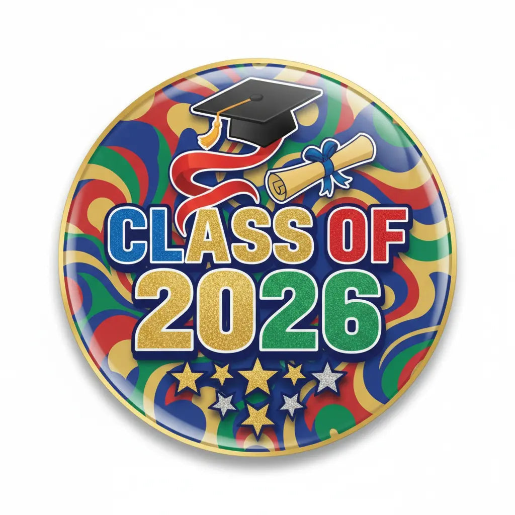 Colorful Class of 2026 Pin Button 2.25-inch - mypinbacks.com