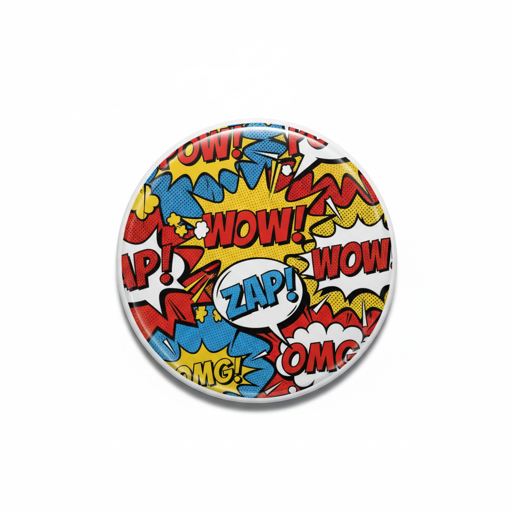 Comic Book Expressions Pinback 2.25-inch - mypinbacks.com